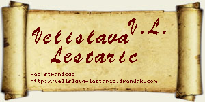 Velislava Leštarić vizit kartica